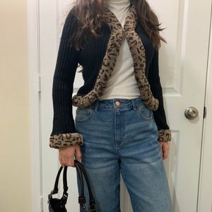 leopard detailed top